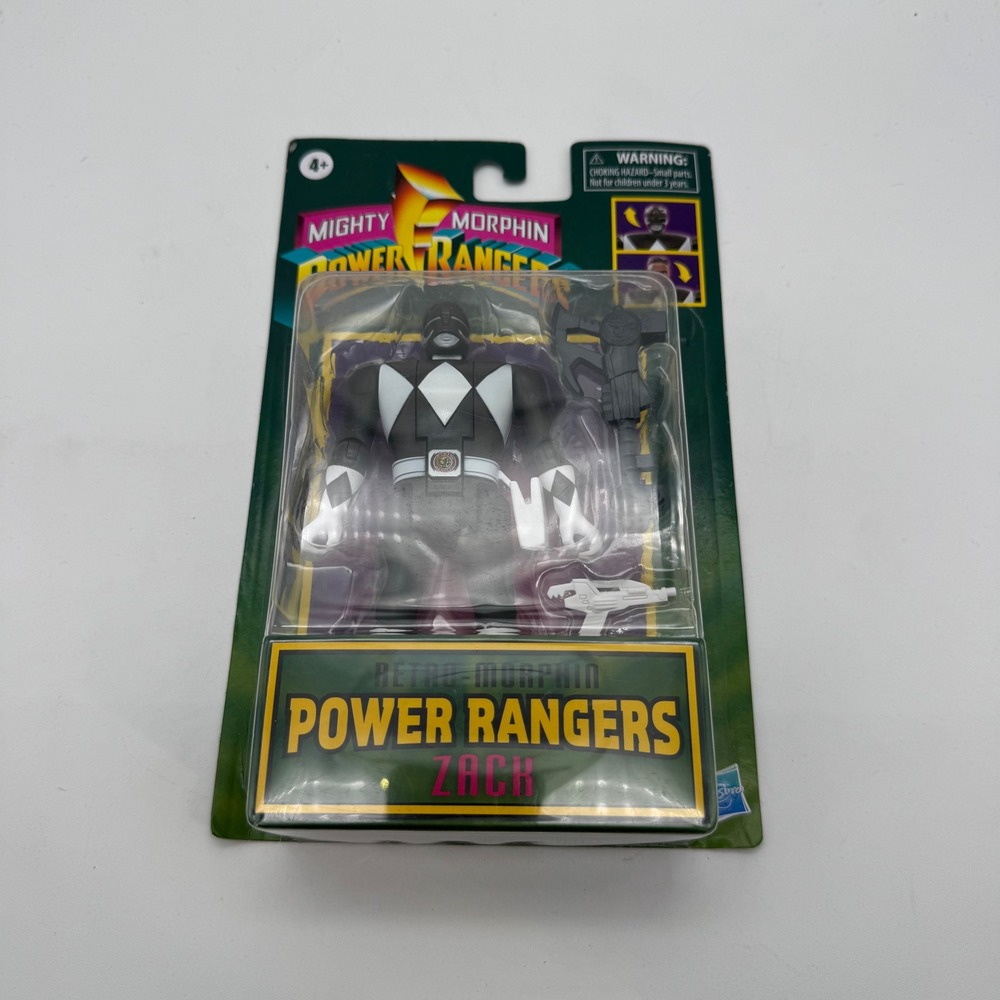 Retro Morphin Power Rangers Zack Action Figure Hasbro New In Package